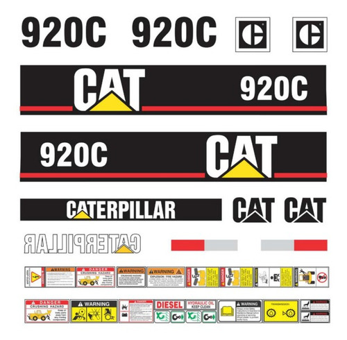 Calcomanías Caterpillar 920c Moderna Preventivos Originales