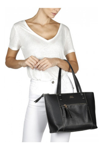 Bolsa Feminina Wj - Shopping Bag Com Bolso Frontal