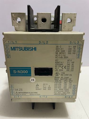 35.-contactor Magnetico 330a (Usado)