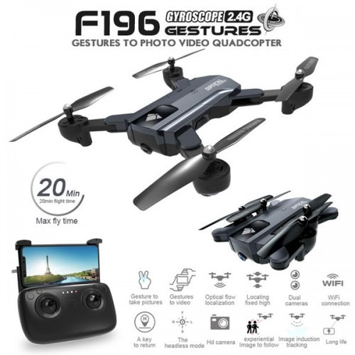 Drone F196 Cámara De Alta Definición De 2mp Hd Flujo Óptico