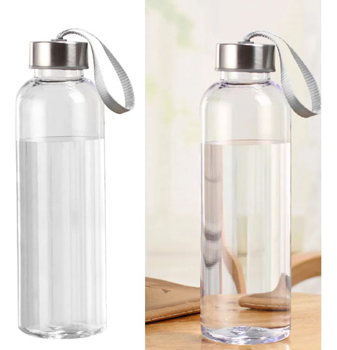 Botella De Agua Portátil De Plástico Transparente De 300 Ml