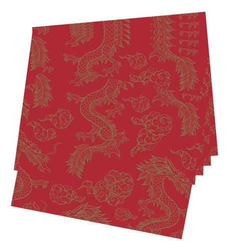 6 Uds Papel De Regalo De Año Nuevo Chino Papel De Regalo
