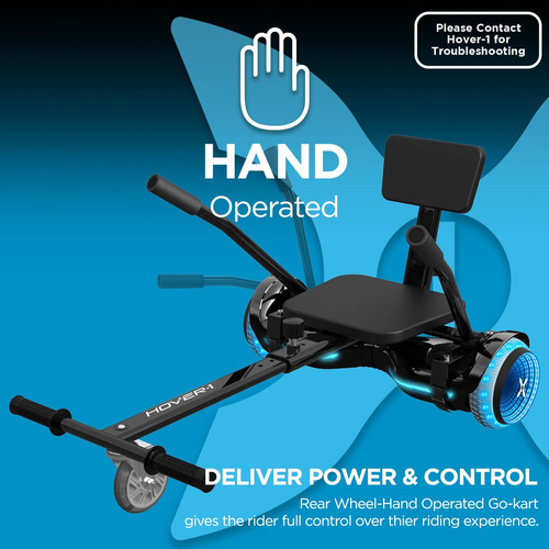 Hoverboard Hover-1 Turbo Com Acessório De Assento Buggy Blac