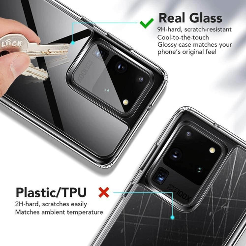 Bumper Samsung Galaxy S20 Ultra Esr + Vidrio Trasero Clear