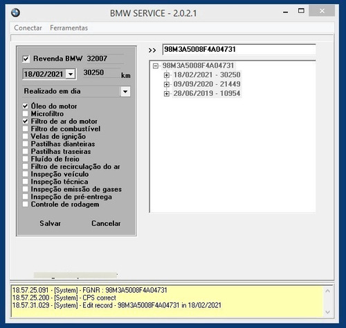 Scanner Para Registro Histórico De Revisão Manutenção Bmw