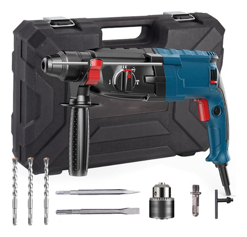 Jc 1200w Martelete Combinado Sds-plus Furadeira Impacto 3000rpm Profission Cor Azul