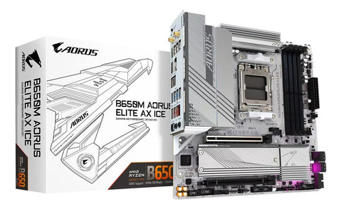 Kit Upgrade Am5 Ryzen 5 7600x + B650m Aorus Elite Ax + 32gb Branco