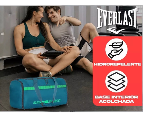 Imagen 5 de 9 de Bolso Everlast Deportivo Gym Urbano Amplio Correa De Hombro