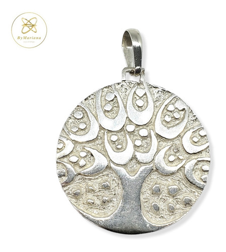 Dije Plata Arbol De La Vida Grande