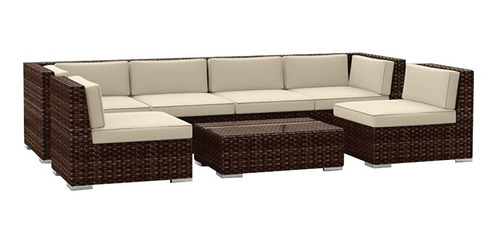 Muebles De Exterior Para Jardin,en Aluminio Y Rattan Sint.