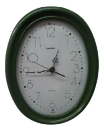 Reloj De Pared Madera Formitex Verde Fondo Banco