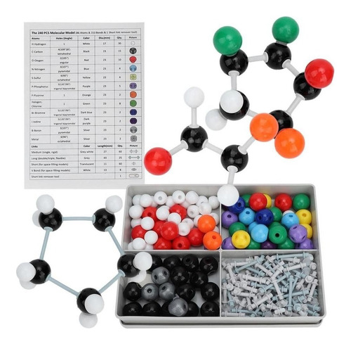 240 Unids Modelo Molecular Kit De Estructura Orgánica Inorg