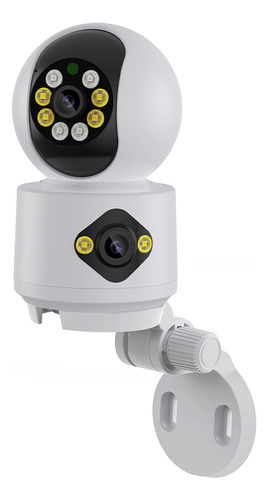 Camara Seguridad Ip Lente Dual Domo Wifi Full Hd Motorizada Color Blanco
