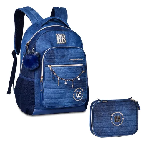 Mochila feminina hotsell jeans mercado livre