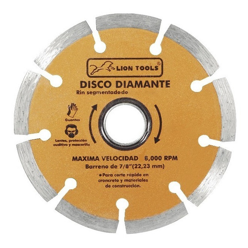 Disco Diamante 7  Rin Segmentado Lion Tools