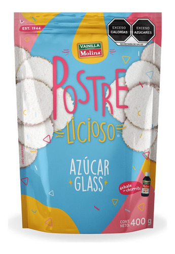 Azúcar Glass Postrelicioso 400 Gramos Para Postres Y Betunes