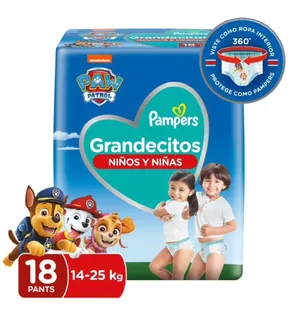 Pañales Pampers Pants Easy Up Xxg Grandecitos 18un Género Sin Género Tamaño Extra Extra Grande (xxg)