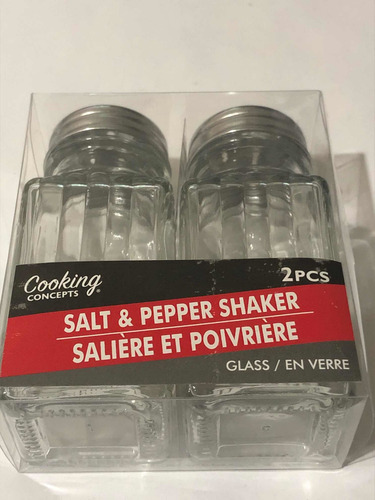 Bote De Vidrio Salero 2 Piezas