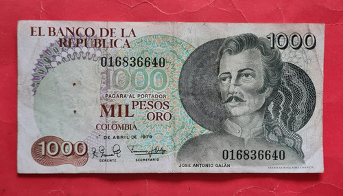 Billete Mil Pesos 1979.