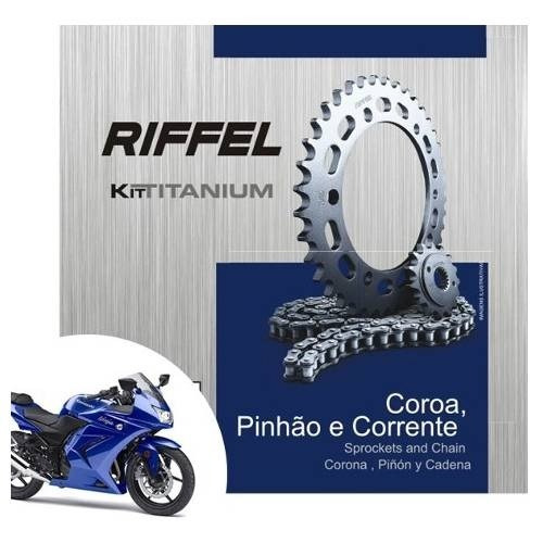 Relação Riffel Kawasaki Ninja 250 07/10 Corrente S Retentor