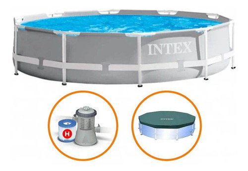 Piscina Intex 4485 L Prism Estrutural Capa Bomba Filtrante