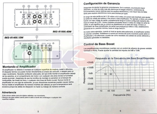 Imagen 8 de 9 de Amplificador Mini 4 Canale 800w Rms Rockseries Rks-r1000.4dm