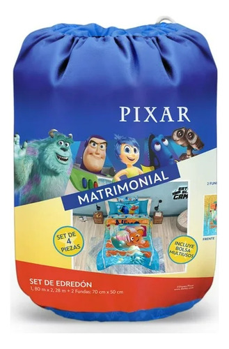 Set De Edredón Matrimonial Disney Nemo Azul Nemo