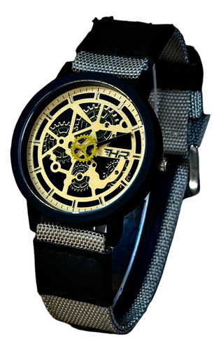 Reloj Hr Para Hombre Maquina Analoga Cristal Mineral