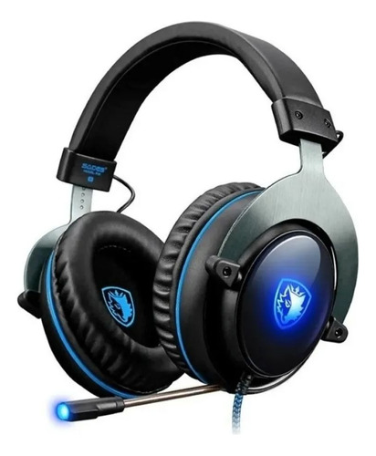 Auricular Gamer Sades R12 7,1 Ps4/ Xbox /pc Color Negro