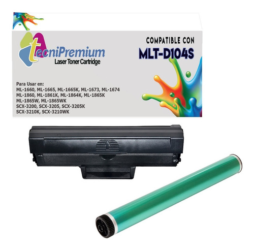 Toner Mlt-104 Nuevo Para Ml-1665 Ml-1860 Ml-1660 Ml-1865k