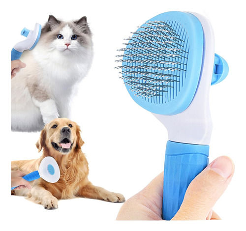 Puptily Self Cleaning Slicker Brush, Cat Brush With Relea...