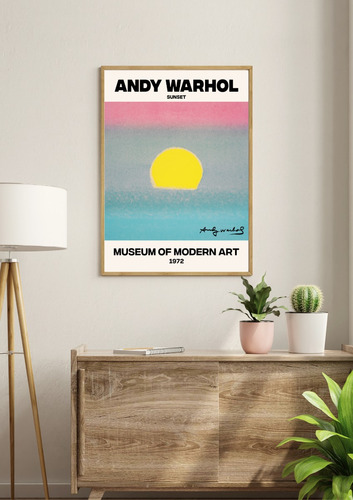 Lámina Decorativa Sunset Andy Warhol Arte Pop Moderno Cuadro