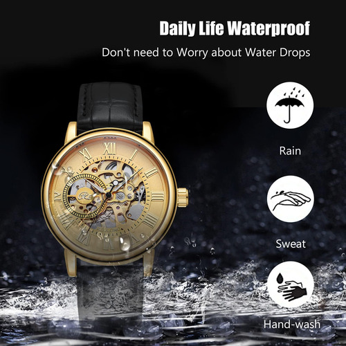 Rorios Relojes Para Hombre Reloj Automático Con Esqueleto Me