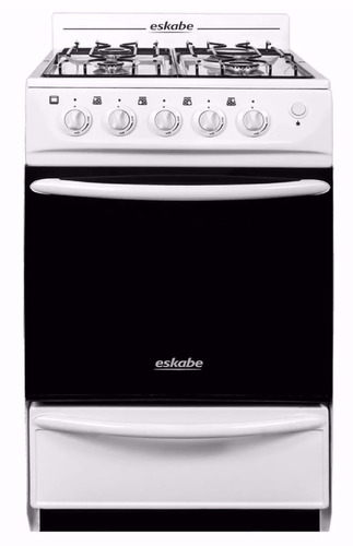 Cocina A Gas Eskabe Blanca 52cm Acero C/enc E3