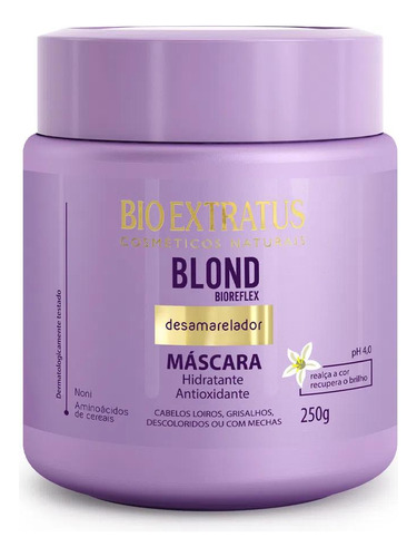 Mascara Desamarelador Blond Bioreflex 250 Ml Bio Extrat K403