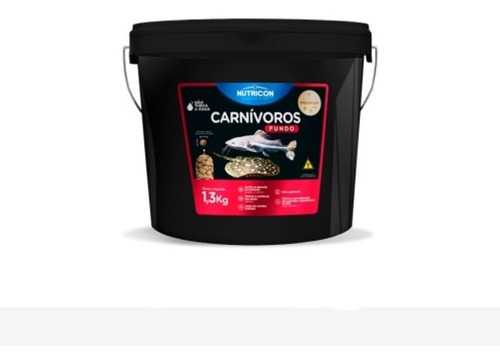 Ração Carnívoros Fundo 1,3kg Nutricon Peixes Balde