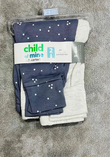 Set De Pantalones Carters De Beb 3 6 Meses Gris De Algod n