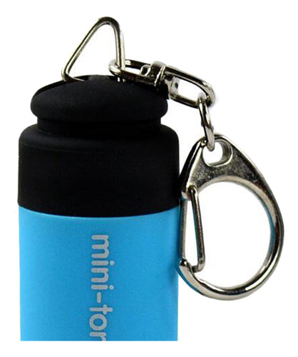 Mini Linterna De Bolsillo Usb De Plástico Ligero Azul
