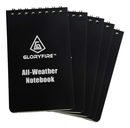 Gloryfire - Cuaderno Impermeable Para Todo Tipo De Clima, Bo