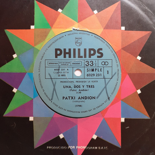 Vinilo Simple - Patxi Andion (una, Dos Y Tres) (Usado)