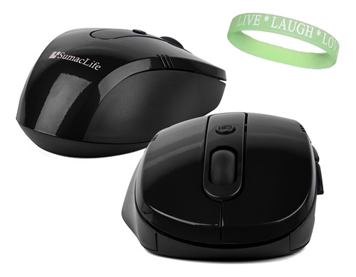 Negro Brillante Mouse Inalambrico Para Adaptarse Toshiba