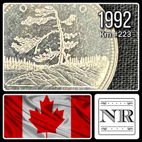 Imagen 1 de 4 de Canada - 25 Cents - Año 1992 - Km #223 - Ontario