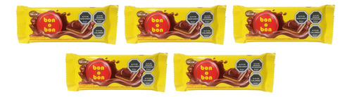 Pack 5 Chocolates Con Leche Relleno Bon O Bon Arcor 95g