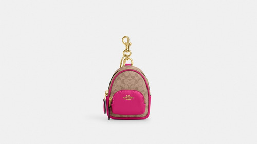 Llavero Coach Mini Mochila Rosa 