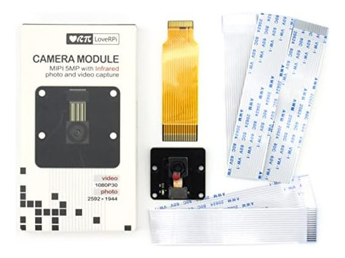 Cámara Negra Para Raspberry Pi 4/3/2/zero W (5mp, Sin Filtro