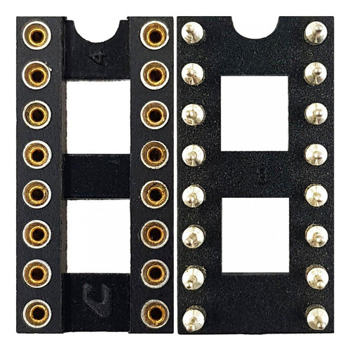 Kit 10 Peças Soquete Torneado Dip 16 Pinos Ar-16-hzl-tt