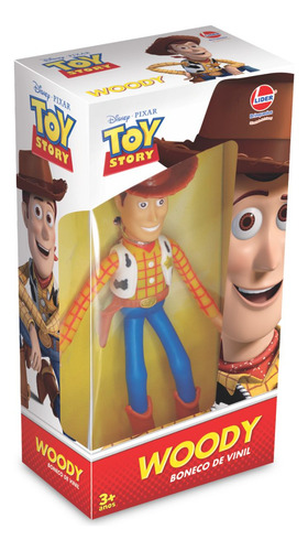 Kit Boneco Interativo Toy Story Articulado Em Vinil Lider