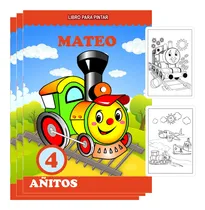Comprar Kit Imprimir Libro Pintar Colorear Personalizado Trenes