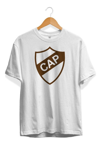 Remera Club Atlético Platense Logo En El Pecho Simple Blanca