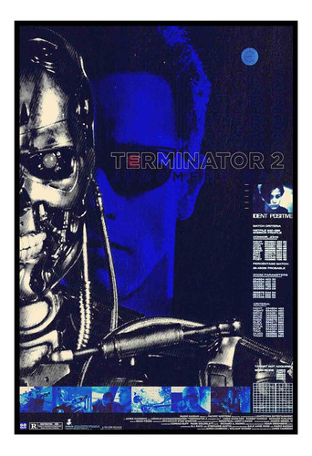 Cuadro Premium Poster 33x48cm Terminator Parte Dos